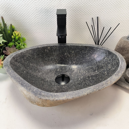 Раковина из речного камня RS-63516 (48*35*15) 0122