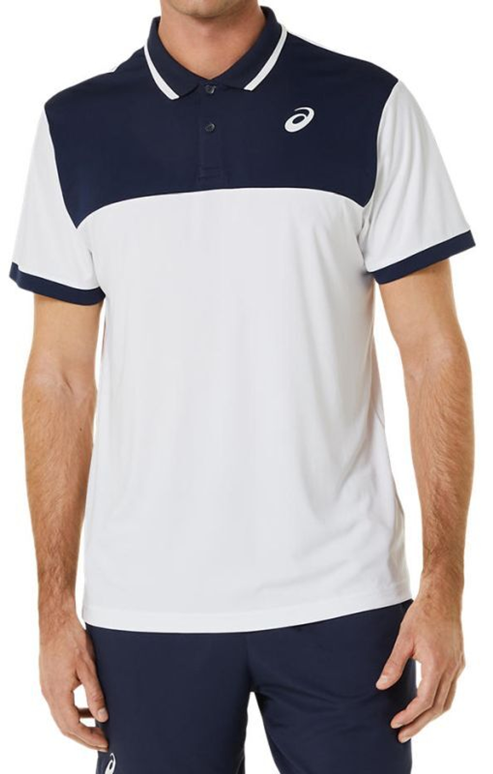 Теннисное поло Asics Court Polo Shirt - brilliant white/midnight