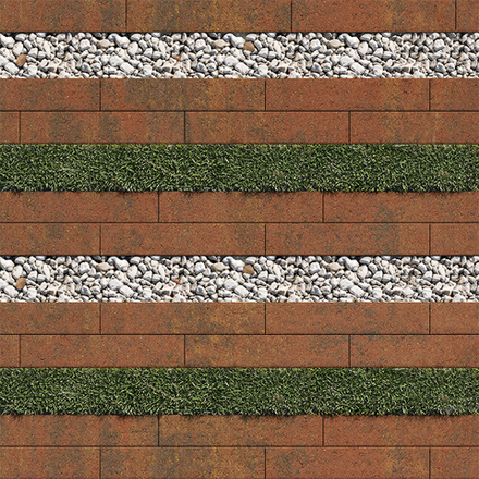 Тротуарная плитка ГАЗОННАЯ РЕШЕТКА - Листопад гладкий Арабская ночь