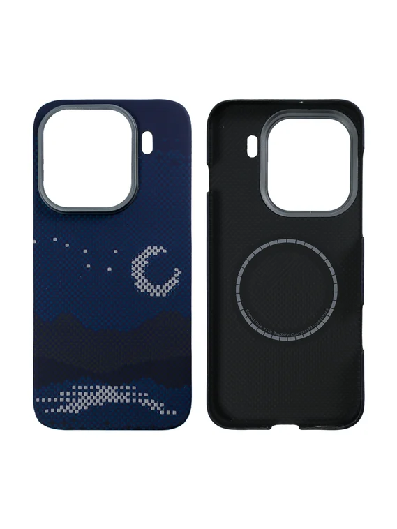 Карбоновый чехол для Oppo Find X9 Pro с MagSafe ночной свет (Night light)