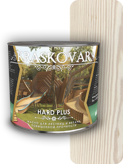 Масло повышенной прочности для лестниц и веранд Kraskovar Hard Plus белоснежный