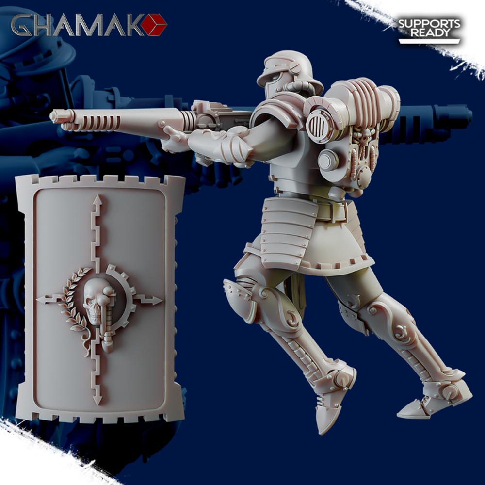 Adeptus Mechanicus Skitarii Gatekeepers Squad Скитарий страж врат №3 с ружьём (без щита)миниатюра для dnd, днд, pathfinder, фентези, Настольная игра, НРИ, Варгейм, РПГ