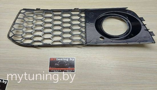 Решетки в бампер GLOSSY BLACK для Audi A4 B8