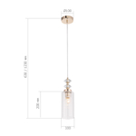 SL1402.203.01 Светильник подвесной ST-Luce Латунь/Латунь, Прозрачный E14*1 40W ЭЛЕГРА