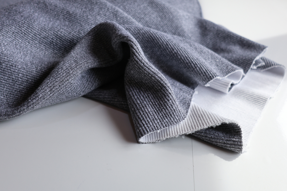 МЕЛАНЖ - Трикотаж в рубчик, утепленный (Елена) (к1 стрела от сгиба 15см)