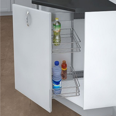 Vauth-Sagel Бутылочница SAPHIR-2 45°, выдвижной фасад 300 мм, правая, хром