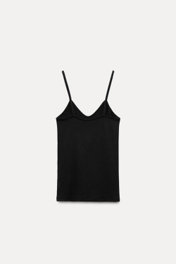 ZARA ТОП НА БРЕТЕЛЯХ, СИНИЙ