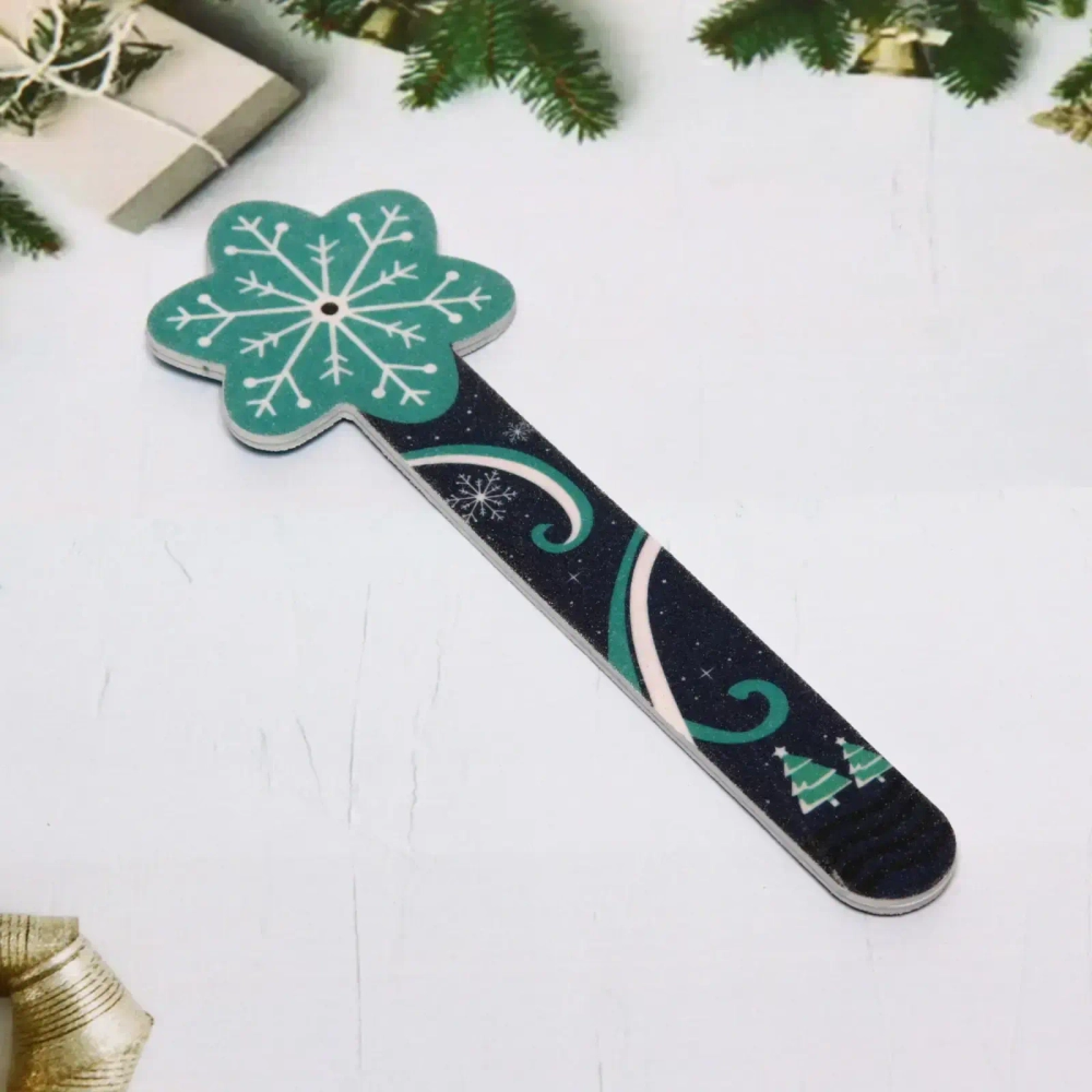 Пилка для ногтей наждачняя в пакете «Ultramarine - Снежинка», 17,8*4см