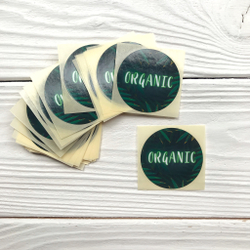 Наклейки "Organic", D-4 см