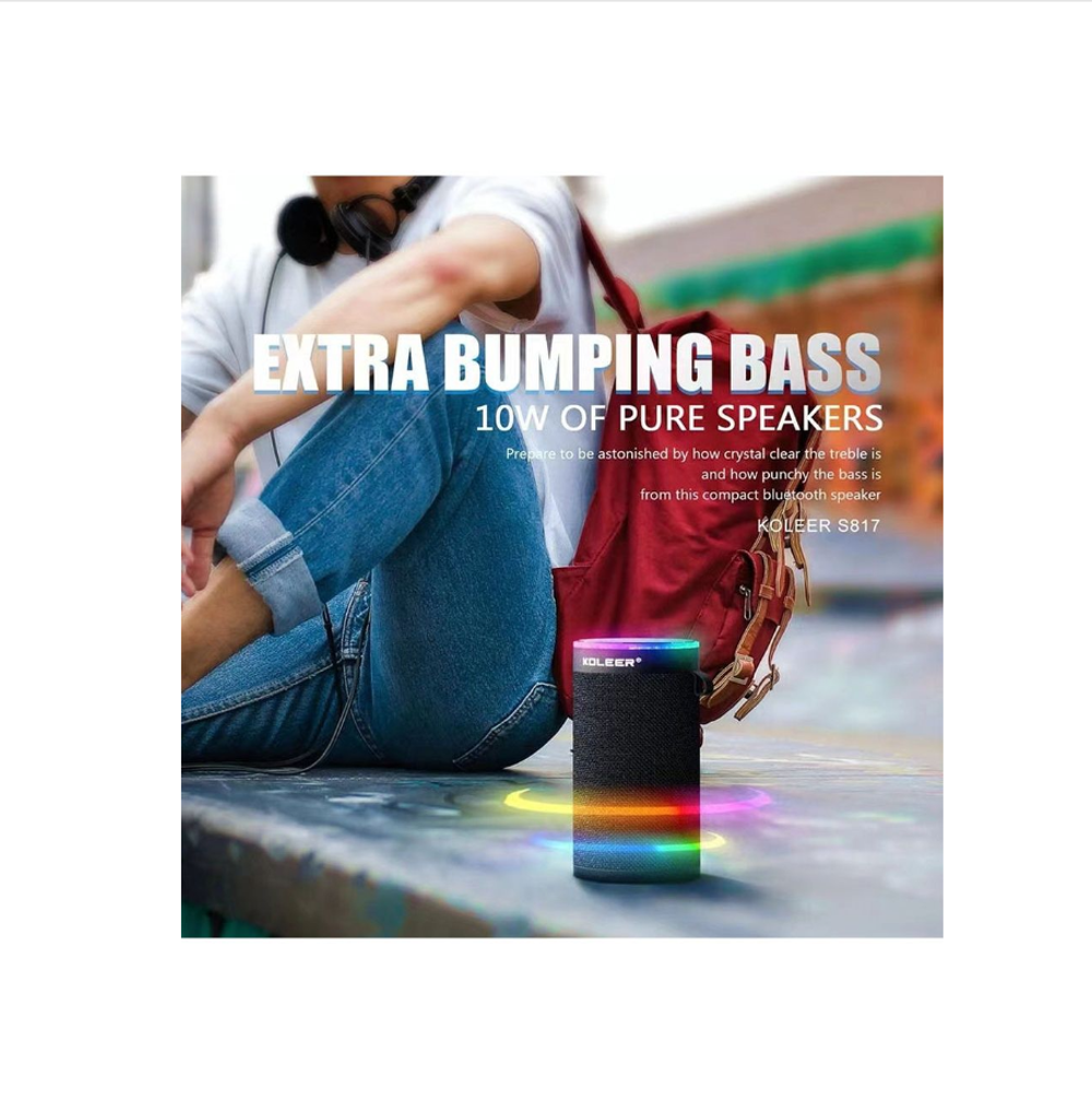 Беспроводная колонка Koleer S817 (5W/FM/TF/USB/BT)
