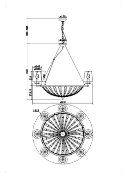 Подвесная люстра Maytoni H021PL-08CH