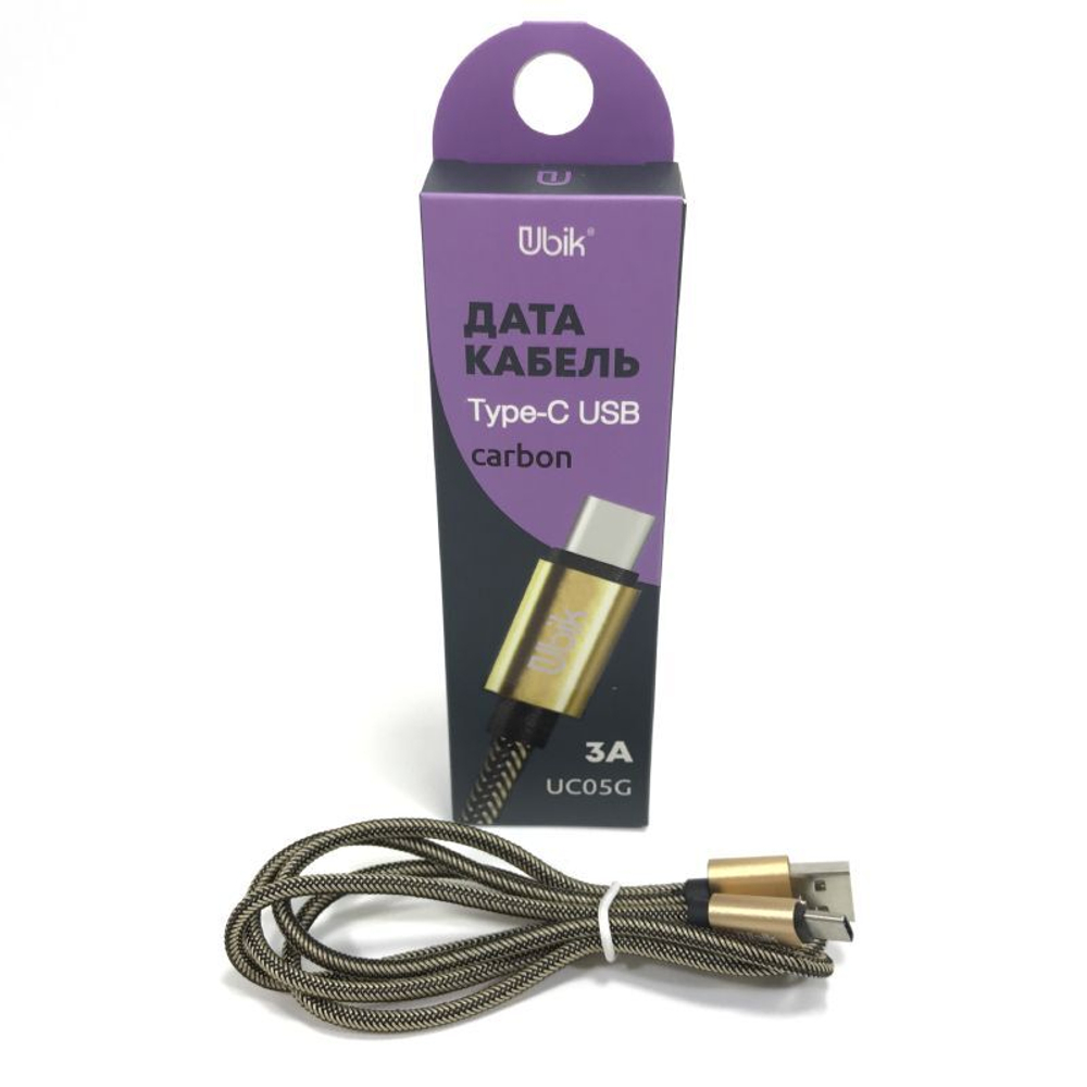 Кабель 1m USB/type-c 3A UC05G Ubik gold