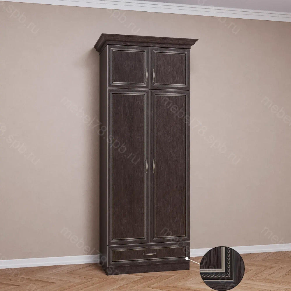 Шкаф распашной с антресолью 2/3