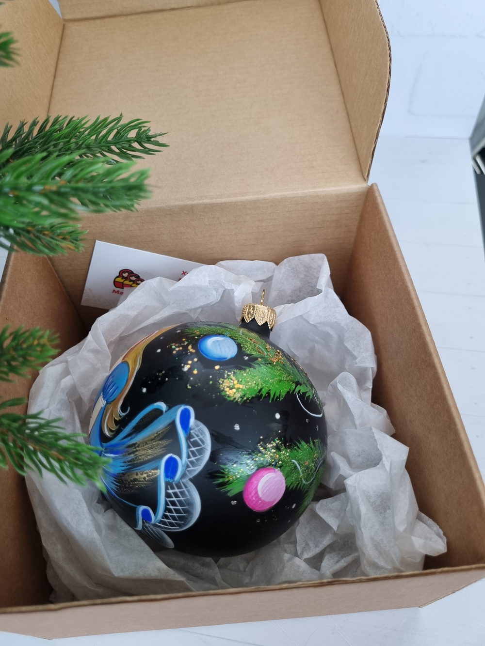 Шар стеклянный "Щелкунчик" ручная роспись