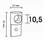 Кронштейн "Симпл декор" для крепления профиля на ножку кронштейнов d16, 20, 25, цвет черный шагрень