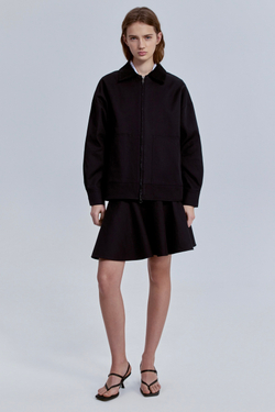 Куртка из габардина с вельветовым воротником