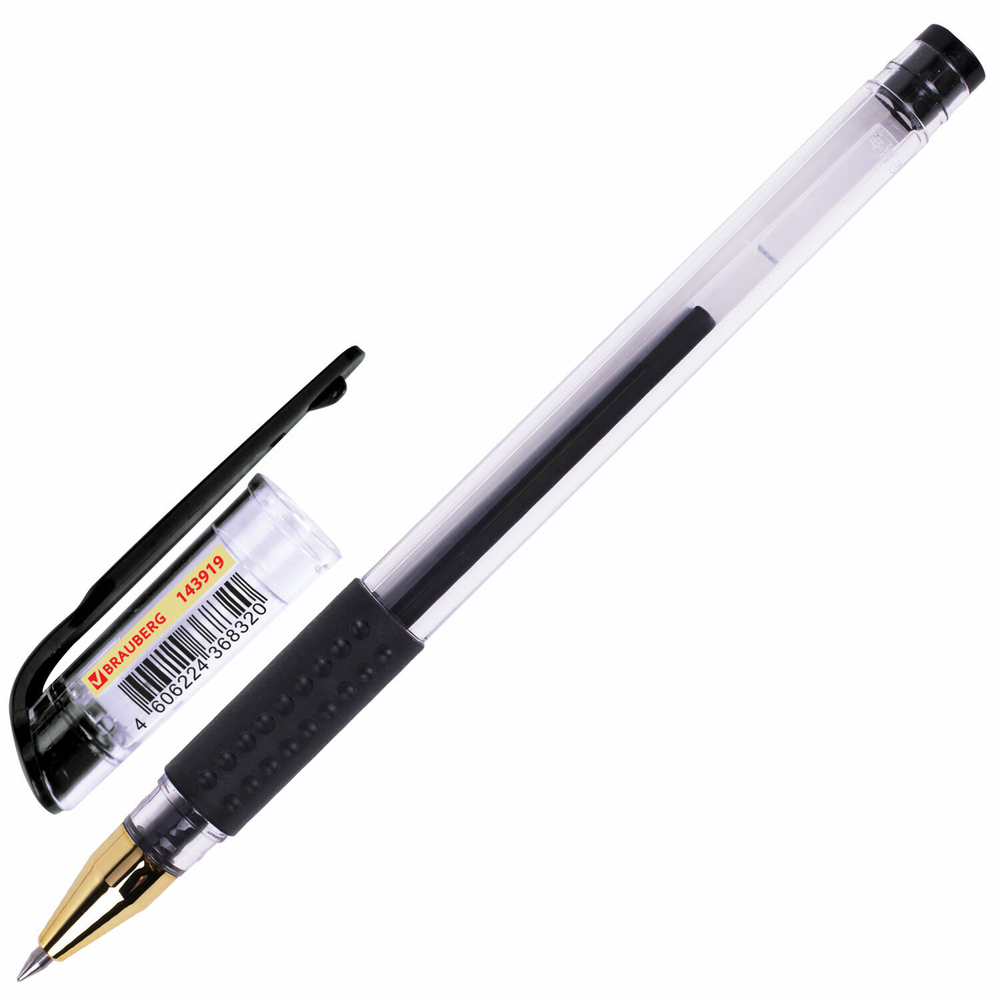 Ручка гелевая Brauberg "Extra GT GLD", чёрная, 0,5мм
