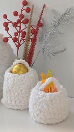 Набор вязаных корзин