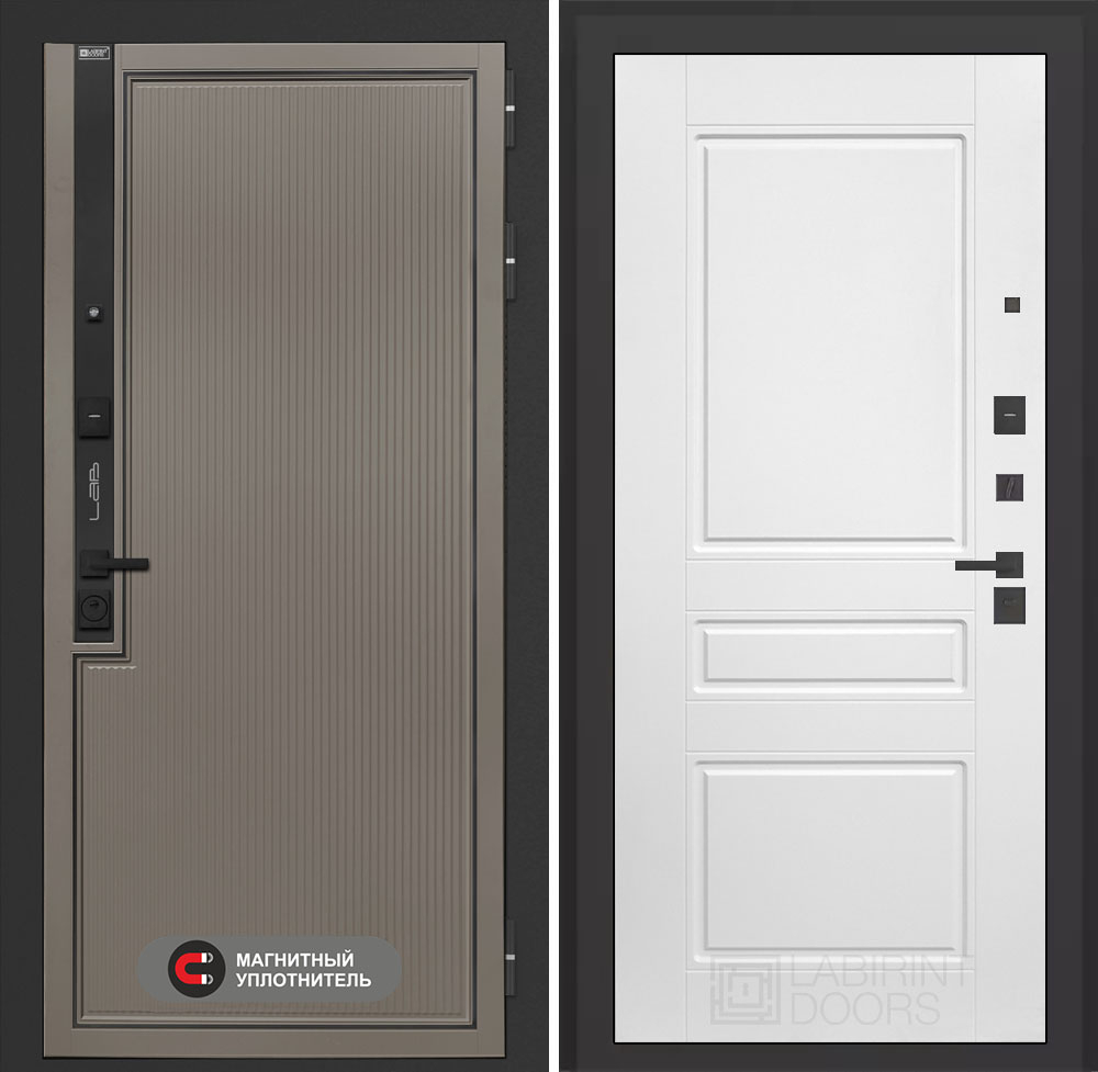 Входная дверь Лабиринт Лаб 1 Про - 03 Белый софт