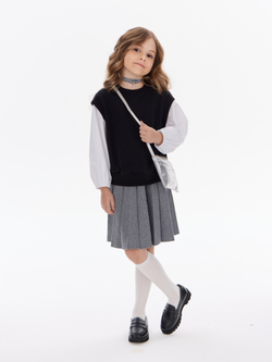 Свитшот-рубашка с эффектом двойки