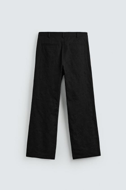 ZARA БРЮКИ С ЦВЕТОЧНОЙ ВЫШИВКОЙ, ЧЕРНЫЙ