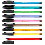 Ручка шарик. на масл.основе 0,7мм. синяя, корпус прозрачный цветной (Darvish)