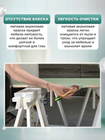 Краска для мебели, дерева и пластика матовая без запаха Гумвнутрянка палисандр 1 литр.