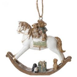 GAEM Фигурка декоративная подвесная "Лошадка-качалка", L8,5 W1,5 H7,5 см