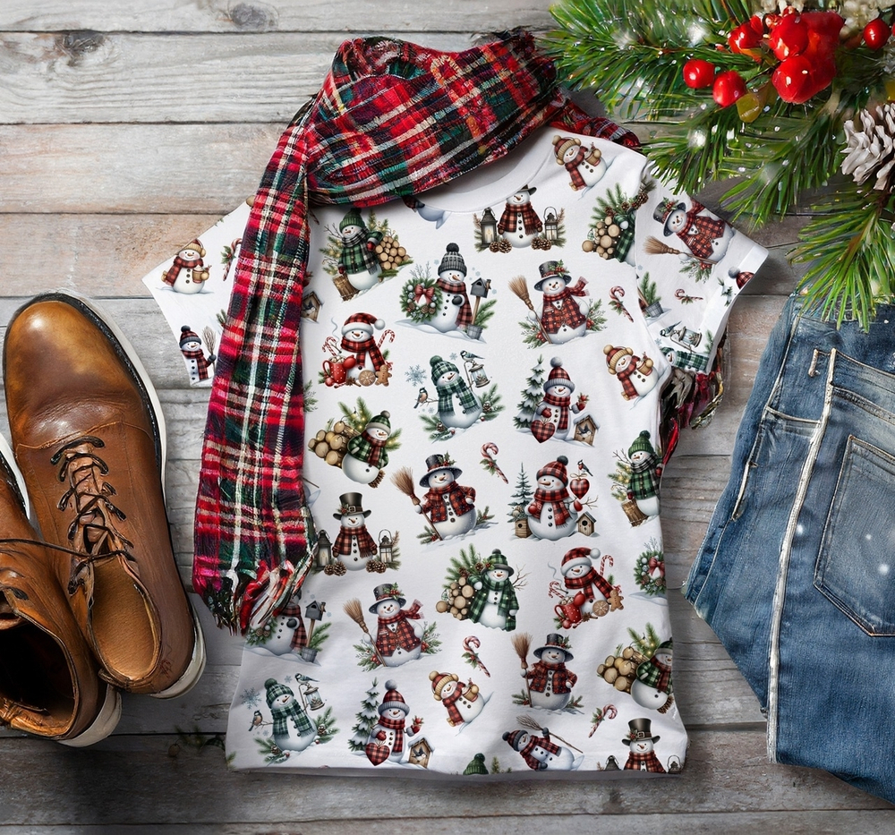 Снеговики в клетку