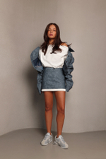 Юбка на запах из экокожи