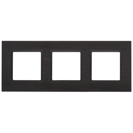 14-5203-05 ЭРА Рамка на 3 поста, металл, Эра Elegance, чёрный+антр