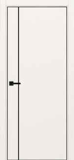 Межкомнатная дверь Optima Porte НЕАПОЛЬ 204 Молдинг SB (чёрный), Алюминиевая кромка SB (матовый чёрный) с 4-х сторон
