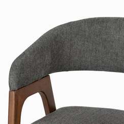 Стул Lordy, тёмно-серый, ножки орех