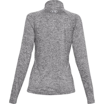 Женская теннисная футболка (dł. Рукава) Under Armour Tech 1/2 Zip-Twist - серый