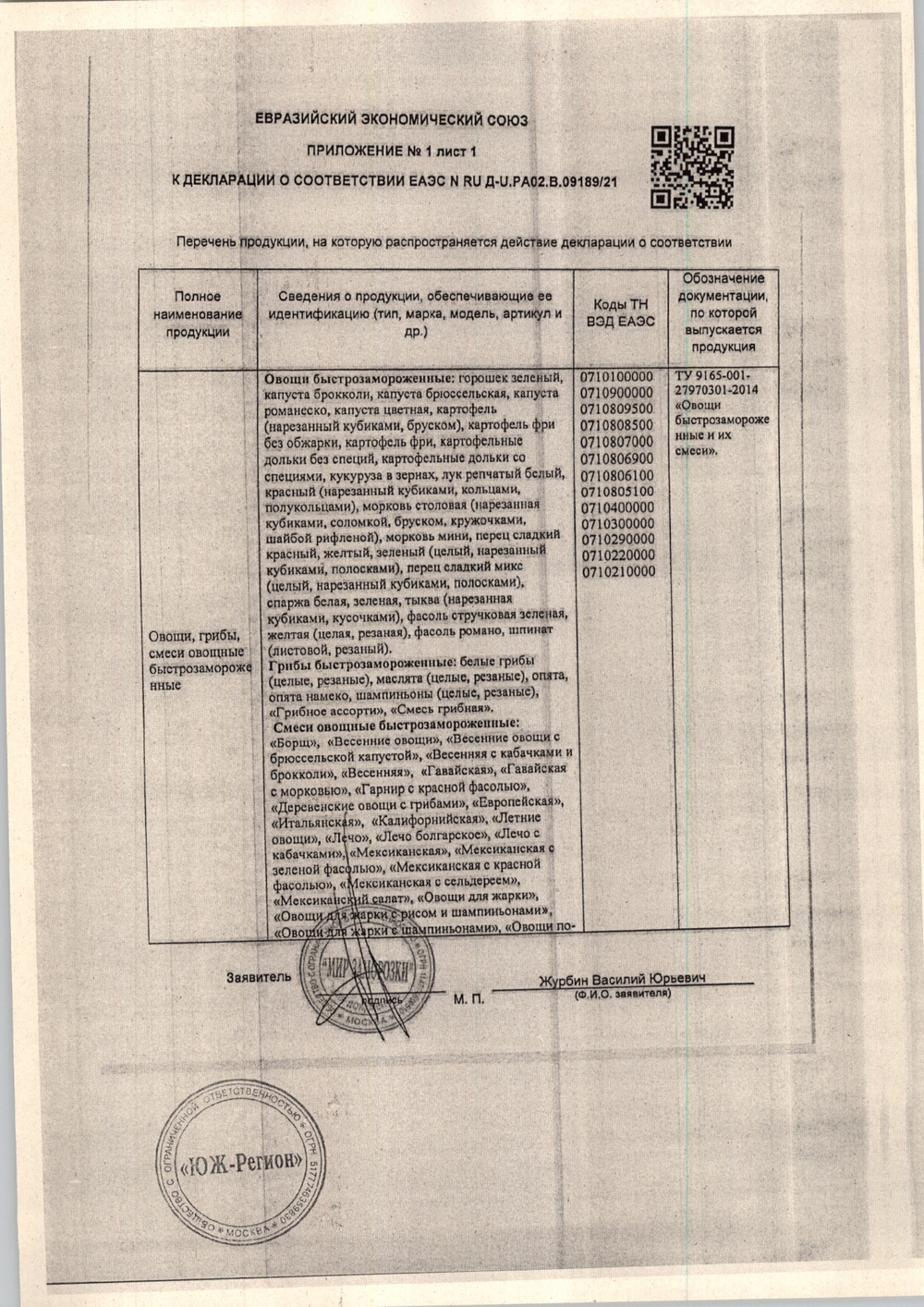 Грибы опята замороженные ~ 10 кг