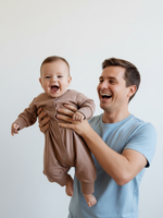 Комбинезон для новорожденного кофейный