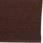 Полотенце махровое 100*150см «LUNA» цвет темно-коричневый 04040 плотность 360гр/м2 с петелькой-подвесом