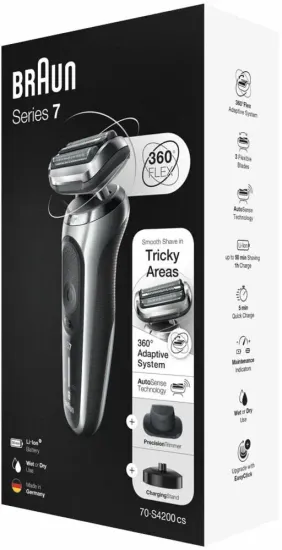 Электробритва Braun 71-S4200CS Series 7, черный/серебристый