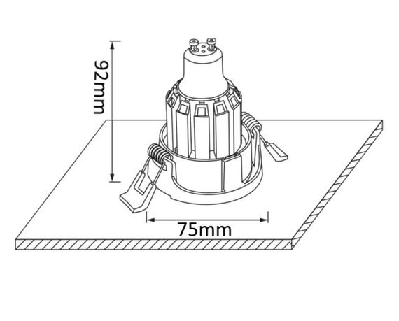 Встраиваемый светильник Crystal Lux CLT 019С90 BL