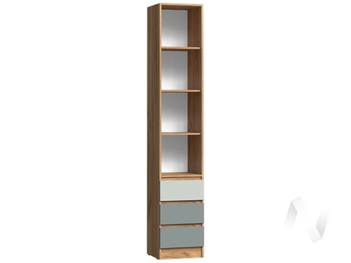 Пенал Детская Челси Color (дуб крафт/мята темная; сумеречный голубой)