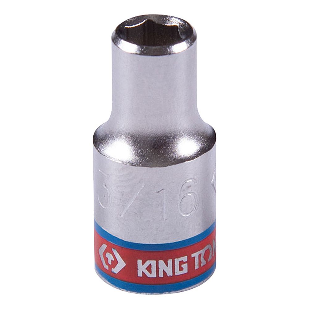 KING TONY (233506S) Головка торцевая стандартная шестигранная 1/4&quot;, дюймовая 3/16&quot;