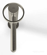 Смеситель для раковины Gessi Anello, низкий, с донным клапаном, цвет Finox Brushed Nickel