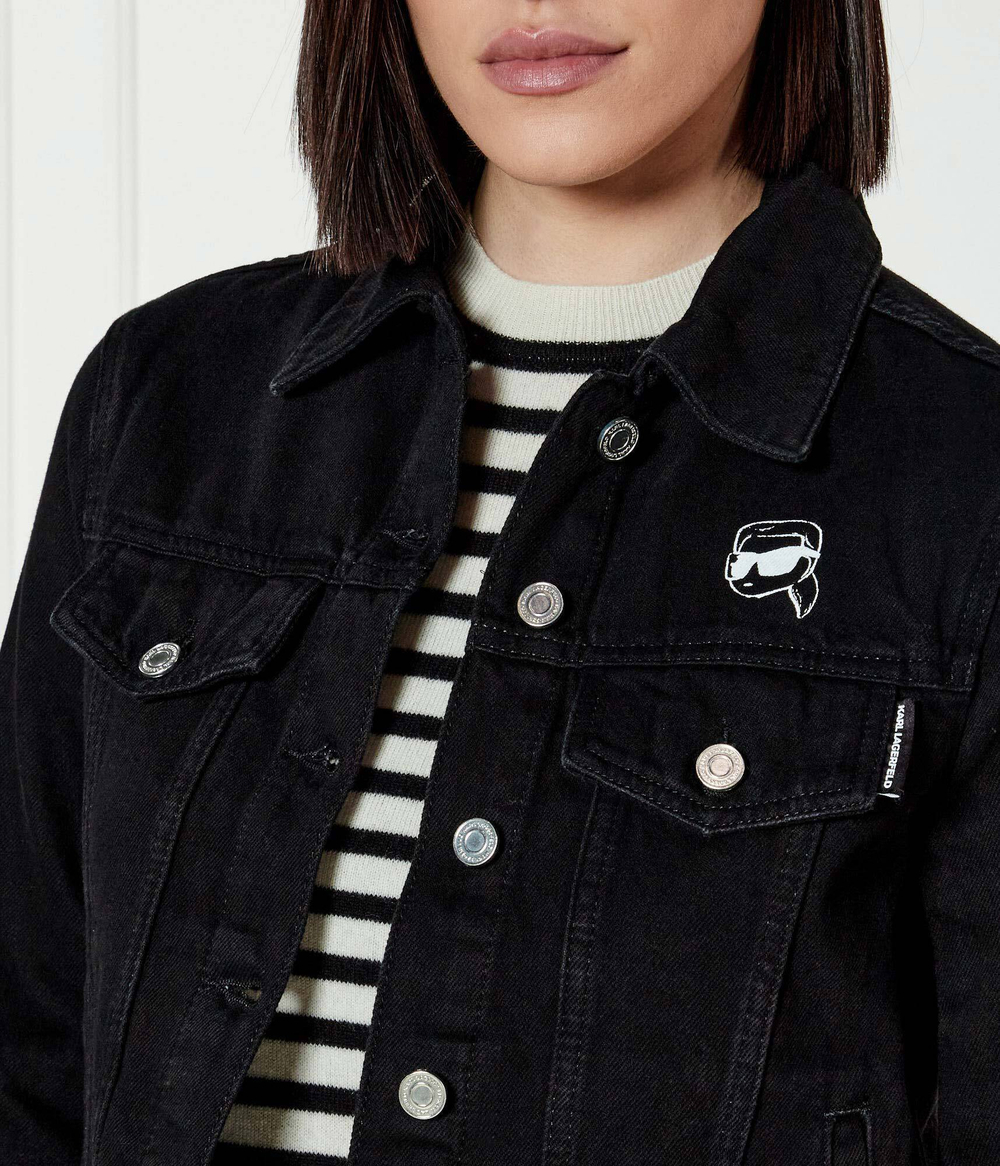Джинсовая куртка IKON PRINT Karl Lagerfeld - черный(A1W14047)