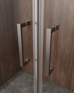 Душевой уголок Cezares MOLVENO-AH-2/1-170/90-C-GM-IV, 170х90х195, профиль оружейная сталь, прозрачное стекло