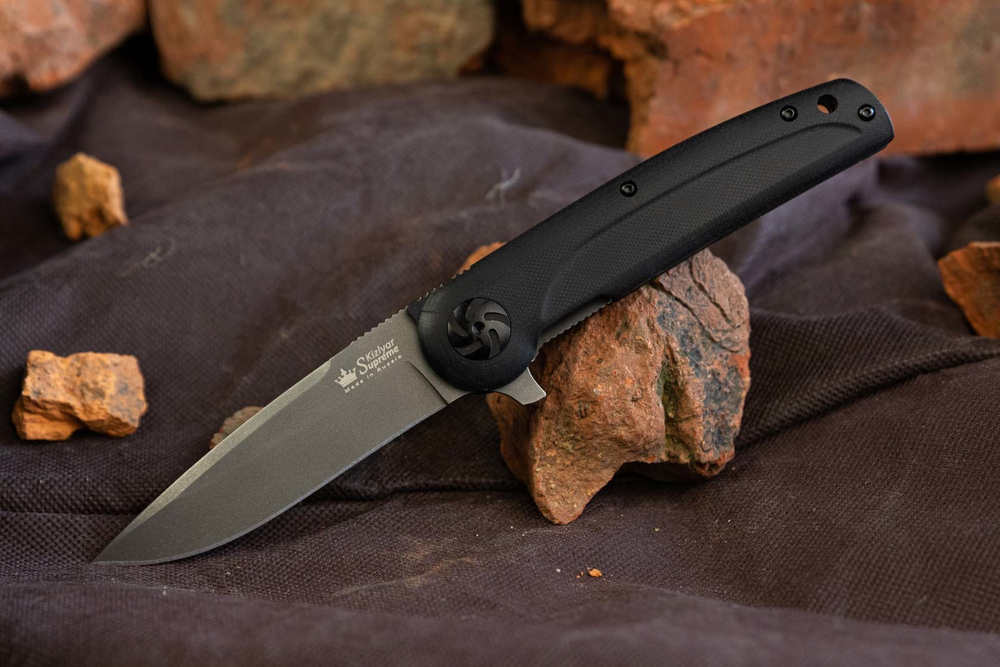 Складной нож Biker Z D2 TacWash Black G10