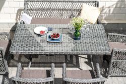 "Латте" диван двухместный из искусственного ротанга, цвет графит