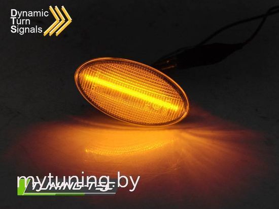 Повторители указателей поворота для Suzuki Grand Vitara II / Jimmy / Swift II / Swift III / SX4 LED динамические хромированные