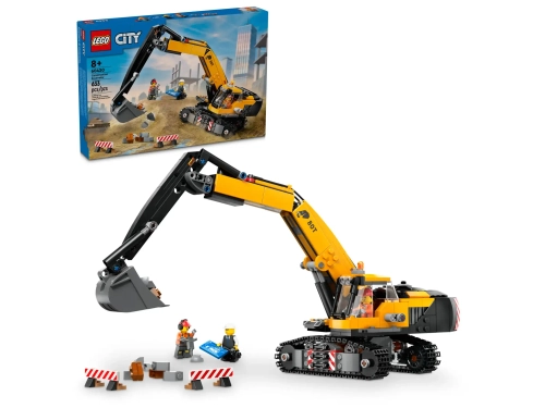 Конструктор LEGO City 60420 Желтый строительный экскаватор