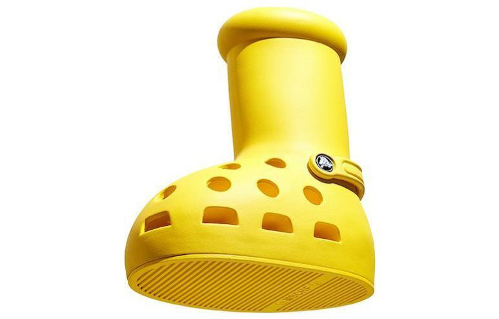 Crocs x MSCHF "Big Yellow Boot" hole big Yellow Boots for men and women the same yellow