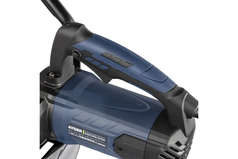 Электрический резчик по бетону AYGER сухой и мокрый рез AWC355/2700